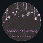 Black Christmas Gold Imitate Glitzer Festlich Runder Aufkleber<br><div class="desc">Dies ist Holiday Christmas Black Gold Imitate Glitzer Festive Aufkleber für Weihnachten. Ideal für Ihre Urlaubsgeschenke.</div>