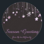 Black Christmas Gold Imitate Glitzer Festlich Runder Aufkleber<br><div class="desc">Dies ist Holiday Christmas Black Gold Imitate Glitzer Festive Aufkleber für Weihnachten. Ideal für Ihre Urlaubsgeschenke.</div>