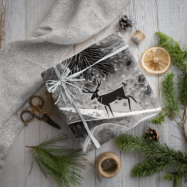 Black Christmas Pattern#13 ID1009 Geschenkpapier