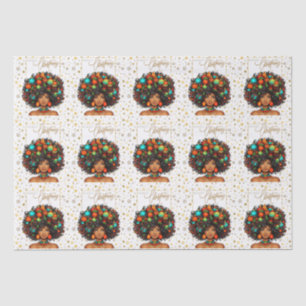 Black Christmas Sista Melanin Queen Women Xmas Seidenpapier