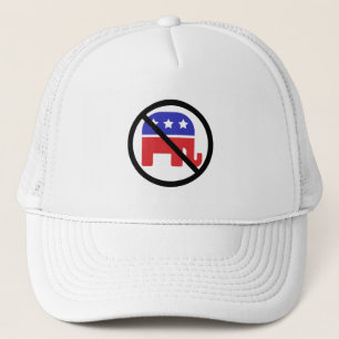 Black Circle No Sign Anti-GOP politische Meinung Truckerkappe