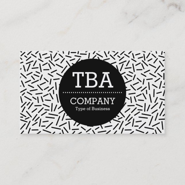 Black Circle v2 - Abstrakt 300117 Visitenkarte (Vorderseite)