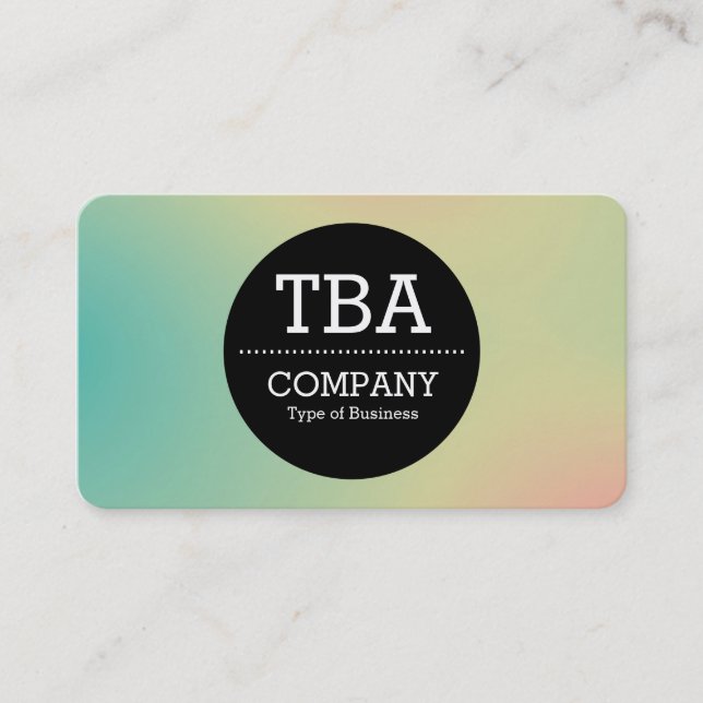 Black Circle v2 - Weichzeichnen-Geschäftskarte Visitenkarte (Vorderseite)