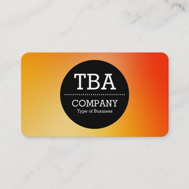 Black Circle v2 - Weichzeichner Visitenkarte (Vorderseite)