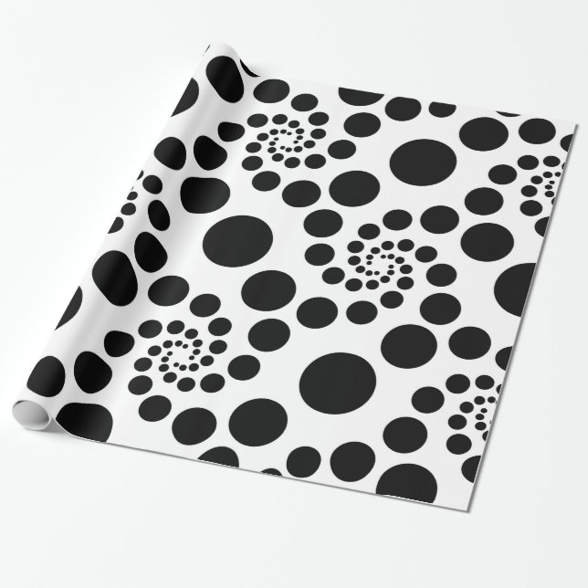 Black Circles Geschenkpapier (Ungerollt)