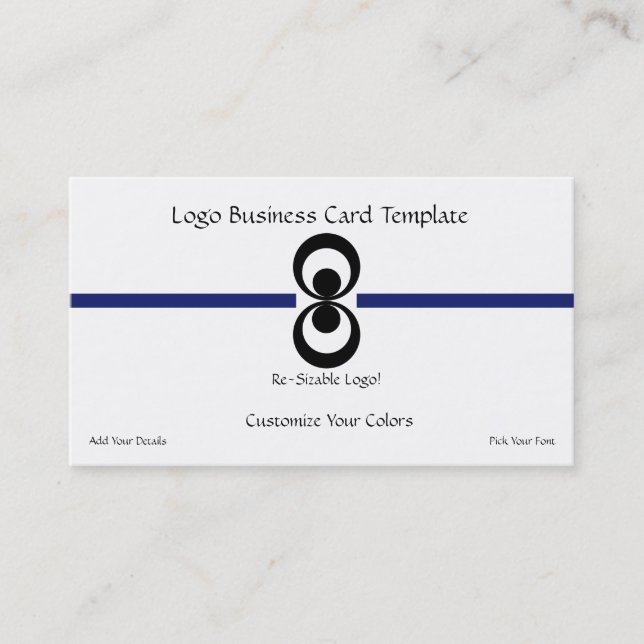 Black Circles-Logo - Einfache Kreise in Schwarz Visitenkarte (Vorderseite)