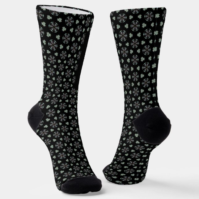 Black Circular Delight Socks Socken (Gewinkelt)