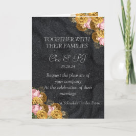 Black Classic Elegante Hochzeit Einladung