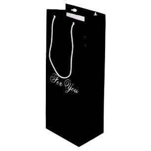 Black Classy Designer Weinbeutel Geschenktüte Für Weinflaschen