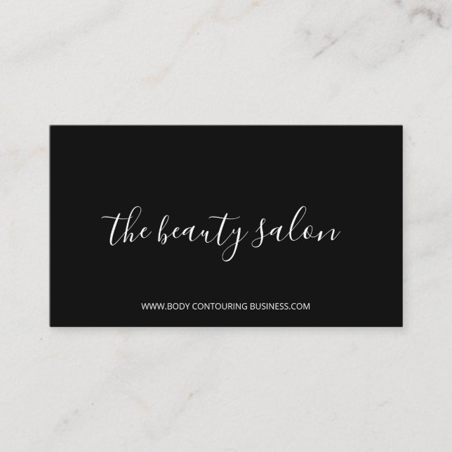 black Clean Simple Design with rectangle frame Visitenkarte (Vorderseite)