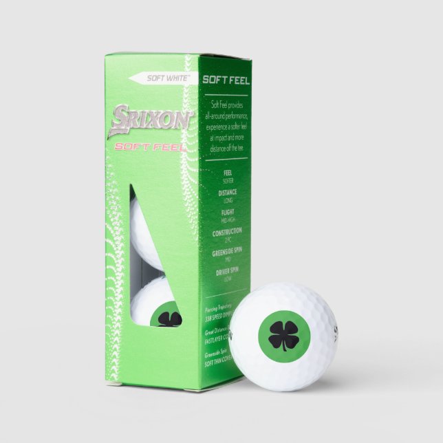 Black Clover Green Srixon Soft Feel Golf Bälle 3pk (Verpackung)