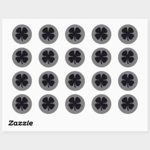 Black Clover gris rond petits autocollants