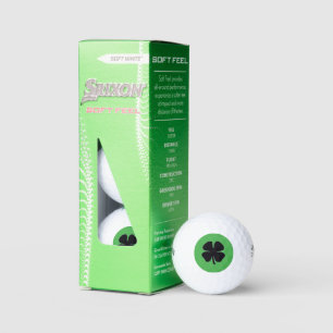 Black Clover grüne Srixon Soft Feel Golfbälle 3er