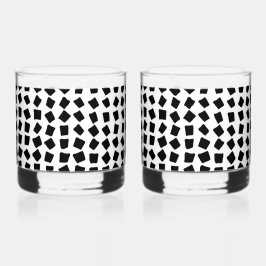 Black Cobblestone Style Print Whiskyglas