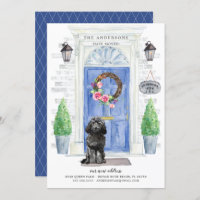 Black Cockapoo Porte Avant Faire-part de déplaceme