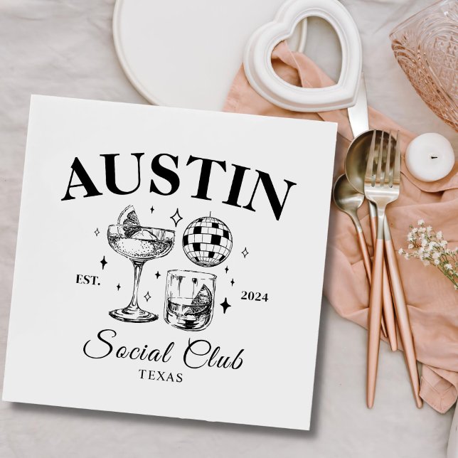 Black Cocktail und Diskothek Ball Junggeselinnen-A Serviette (Von Creator hochgeladen)