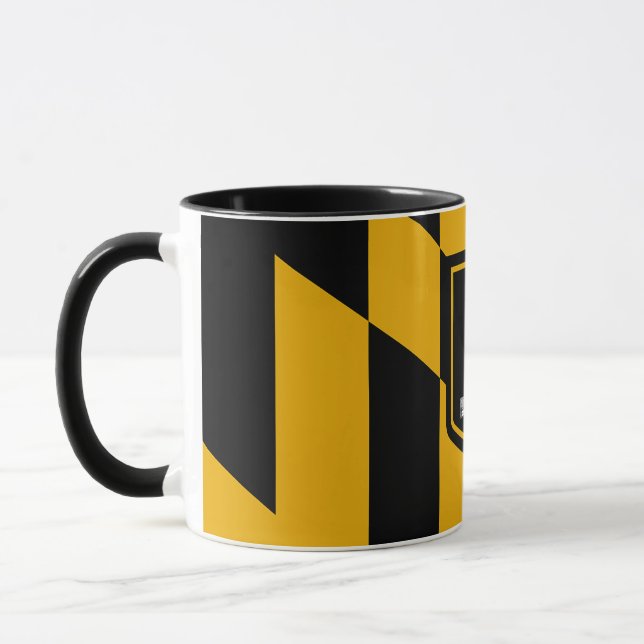 Black Combo Tasse mit der Flagge von Baltimore, US (Links)