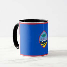 Black Combo Tasse mit der Flagge von Guam, USA