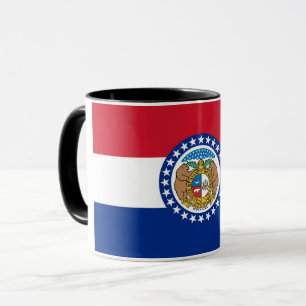 Black Combo Tasse mit der Flagge von Missouri, USA
