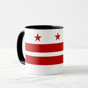 Black Combo Tasse mit Flagge von Washington DC, US