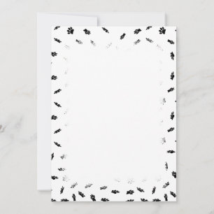 Black Confetti Dog Paw Print Pattern Ankündigung