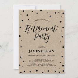 Black Confetti & Kraft | Modernes Party für die Al Einladung