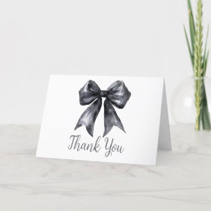 Black Coquette Bow Baby Dusche Dankeskarte
