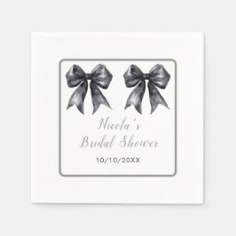 Black Coquette Bow Brautparty Serviette