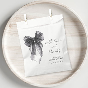 Black Coquette Bow Brautparty Vielen Dank Geschenktütchen