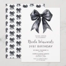 Black Coquette Bow Geburtstagsparty