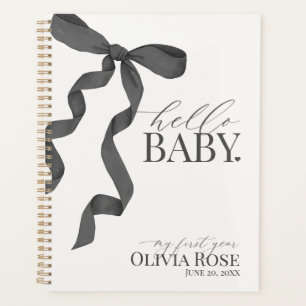 Black Coquette Bow Girl Baby Gift Ma première anné