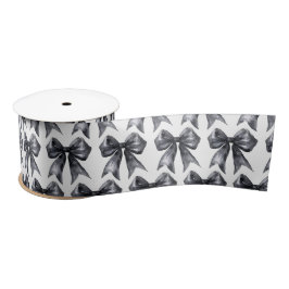Black Coquette Bow Satinband