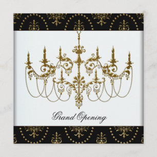 Black Corporate Business Grand Opening Party Einladung