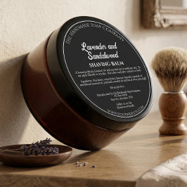 Black Cosmetics Jar Label mit Inhaltsstoffen Runder Aufkleber