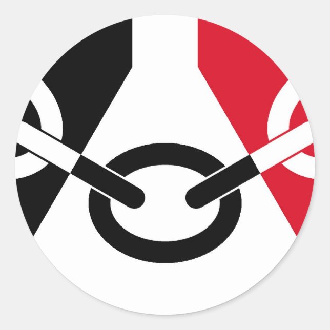 Black Country Flagge Runder Aufkleber (Vorderseite)