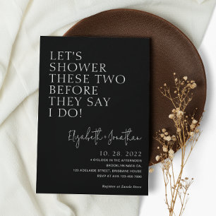 Black Couple Dusche, bevor sie sagen, ich tue Brid Einladung