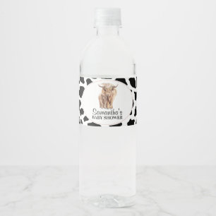 Black Cow Print Highland Kuh Calf Baby Dusche
