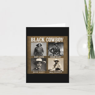 Black Cowboy Western Rodeo Melanin Black History T Karte