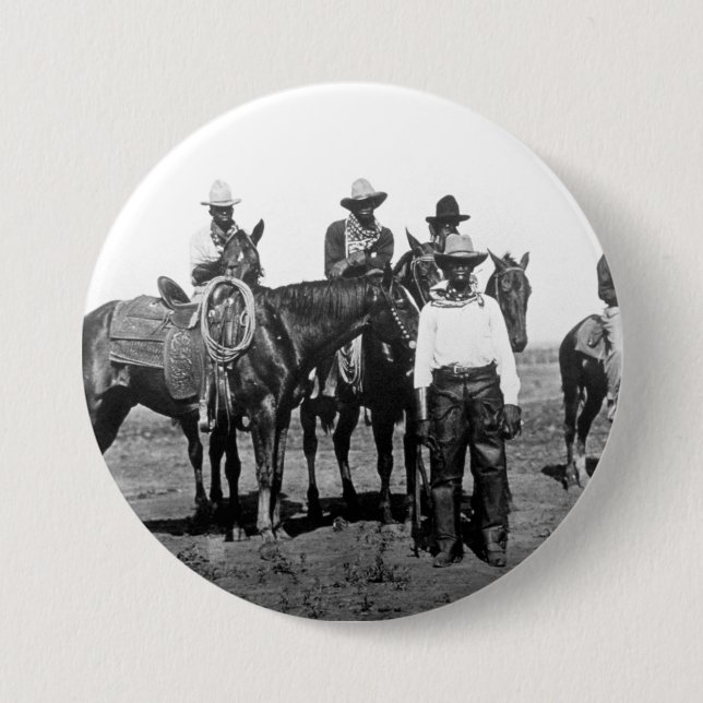 Black Cowboys bei Bonham Texas 1890 Button (Vorderseite)