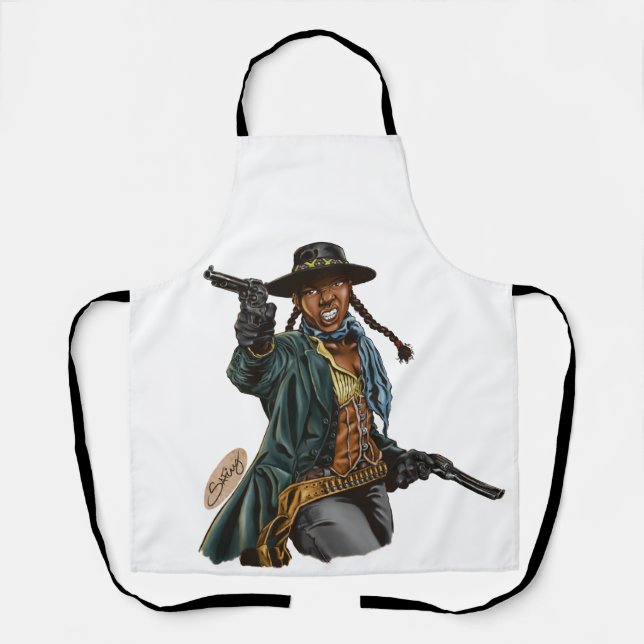 Black Cowgirl Schürze (Vorderseite)