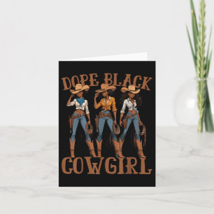 Black Cowgirl Western Country Rodeo Melanin Black Karte
