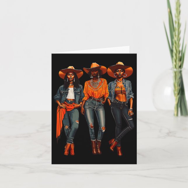 Black Cowgirl Western Rodeo Melanin Black History Karte (Vorderseite)