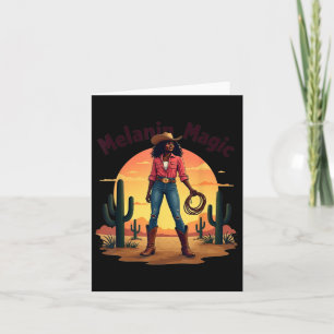 Black Cowgirl Western Rodeo Melanin Black History Karte