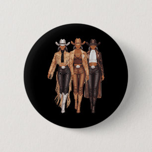 Black Cowgirl Western T-Shirt Rodeo Country Women Button