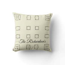 Black Cream Personalized Geometric Minimal Bedding