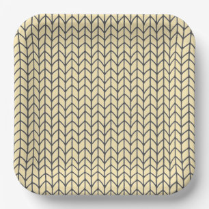 BLACK CREAM STRICK 9" Square Paper Teller