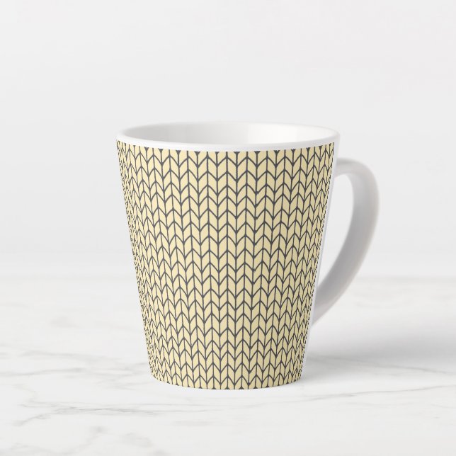 BLACK CREAM STRICK Latte Tasse (Rechte Ecke)