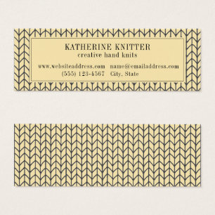 BLACK CREAM STRICK Mini Business Card