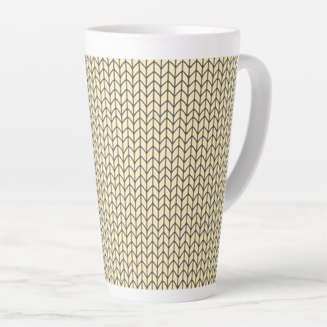 BLACK CREAM STRICK Tall Latte Tasse (Rechte Ecke)