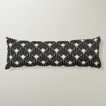BLACK & CREAM WHITE ART DECO FAN STILPATTER